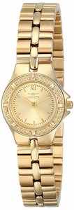 Invicta Gold Dial Stainless Steel Band Watch #0137 (Women Watch)