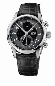 Oris Raid Chronograph Limited Edition Black Leather Watch #0167776034084-SetLS (Men Watch)