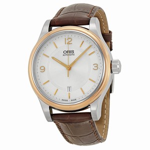 Oris Silver Automatic Watch #01-733-7594-4331-07-5-20-12 (Men Watch)