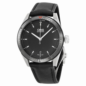 Oris Black Automatic Watch #01-733-7671-4434-07-5-18-82FC (Men Watch)