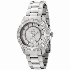 Invicta Mother Of Pearl Dial Stainless Steel Band Watch #0245 (Women Watch)