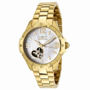 Invicta Mother Of Pearl Dial Stainless Steel Band Watch #0290 (Women Watch)