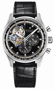 Zenith Chronomaster El Primero Open Chronograph Black Leather Watch# 03.2040.4061/21.C496 (Men Watch)