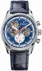 Zenith El Primero Chronomaster 1969 Open Chronograph Blue Leather Watch# 03.2040.4061/52.C700 (Men Watch)