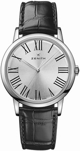 Zenith Automatic Roman Numerals Dial Black Leather Watch# 03.2290.679/11.C493 (Men Watch)