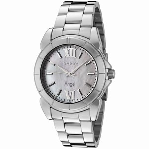 Invicta White Mother Of Pearl Dial Stainless Steel Watch #0458 (Women Watch)