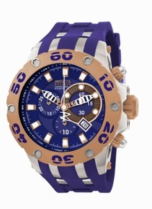 Invicta Subaqua Quartz Chronograph Date Blue Polyurethane Watch # 0910 (Men Watch)