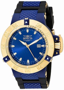 Invicta Subaqua Quartz Analog Date Black Polyurethane Watch # 10115 (Men Watch)