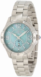 Invicta Green Dial Stainless Steel Band Watch #10221 (Women Watch)