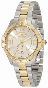 Invicta Silver Dial Stainless Steel Band Watch #10222 (Women Watch)