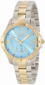 Invicta Blue Dial Stainless Steel Band Watch #10224 (Women Watch)