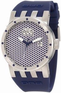 Invicta Quartz Analog Date Blue Silicone Watch # 10422 (Women Watch)