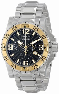 Invicta Black Dial Stainless Steel Band Watch #10893 (Men Watch)