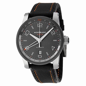 MontBlanc Timewalker Voyager UTC Automatic Black Leather Watch# 109137 (Men Watch)