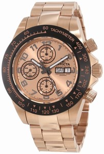 Invicta Speedway Automatic Chronograph Day Date Rose Gold Tone Stainless Steel Watch # 10938 (Men Watch)