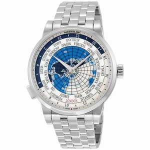 MontBlanc World Map Motife Automatic Watch #112309 (Men Watch)