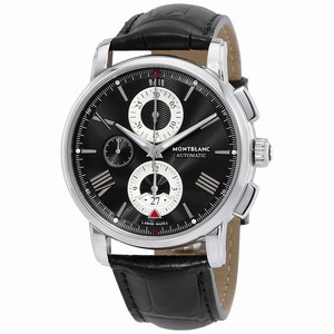 MontBlanc Black GuillochÃ© Automatic Watch #115123 (Men Watch)