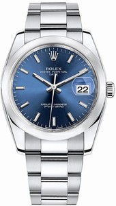 Rolex Blue Dial Stainless Steel Band Watch #115200 (Men Watch)