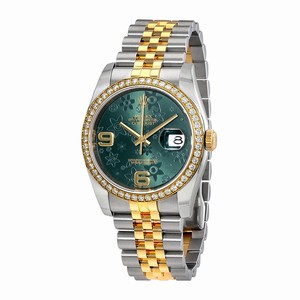 Rolex Automatic Dial color Green Floral Watch # 116243GRFAJ (Men Watch)