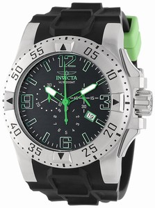 Invicta Excursion Quartz Chronograph Date Black Polyurethane Watch # 11790 (Men Watch)
