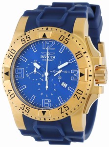 Invicta Excursion Quartz Chronograph Date Blue Silicone Watch # 11903 (Men Watch)