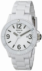 Invicta White Dial Plastic Band Watch #1207 (Women Watch)