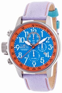 Invicta Swiss Quartz Blue and orange Watch #12076 (Men Watch)