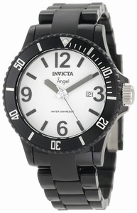 Invicta White Dial Plastic Band Watch #1208 (Women Watch)