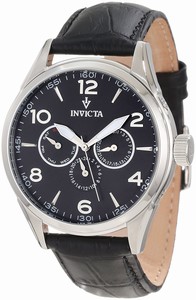 Invicta Black Dial Luminescent Hands Watch #12195 (Men Watch)