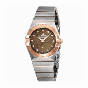 Omega Brown Dial Fixed 18kt Rose Gold Band Watch #123.20.27.60.63.003 (Men Watch)