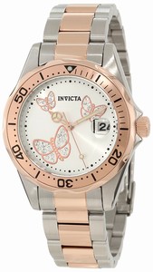 Invicta Silver Dial Stainless Steel Band Watch #12504 (Women Watch)
