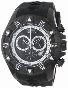 Invicta Excursion Quartz Chronograph Date Black Silicone Watch# 12691 (Men Watch)