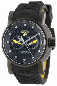 Invicta S1 Rally Black Dial Day Date Black Silicone Watch # 12789 (Men Watch)