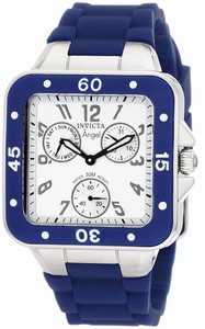 Invicta Angel Quartz Multifunction Dial Blue Silicone Watch # 1289 (Women Watch)