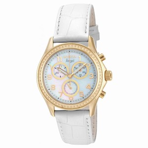 Invicta Mother Of Pearl Dial Fixed Gold-plated Set With Crystals Band Watch #12990 (Women Watch)