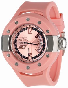 Invicta Pink Dial Rubber Band Watch #1367 (Men Watch)