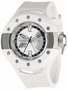 Invicta S1 Rally Quartz Analog Date White Polyurethane Watch # 1368 (Men Watch)