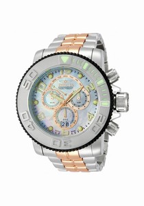 Invicta Mother-of-pearl Dial Stainless Steel Band Watch #13686 (Men Watch)