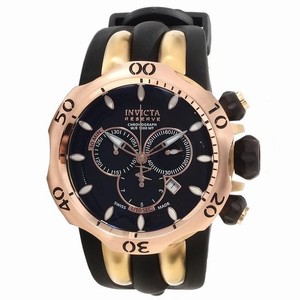 Invicta Venom Quartz Chronograph Date Black Polyurethane Watch #13916 (Men Watch)