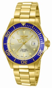 Invicta Gold Dial Stainless Steel Band Watch # 14124 (Men Watch)