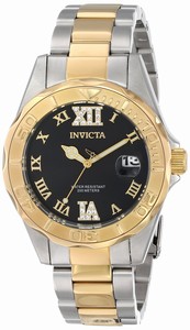 Invicta Black Dial Stainless Steel Band Watch #14352 (Women Watch)