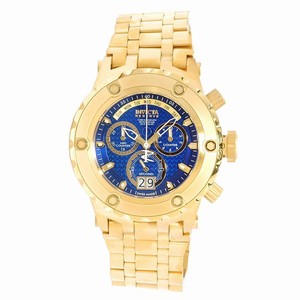 Invicta Blue Dial Chronograph Luminous Stop-watch Watch #14469 (Men Watch)