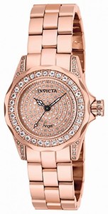 Invicta Rose Gold Dial Rose Gold Plated Stainless Steel Band Watch #14495 (Women Watch)