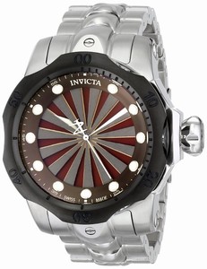 Invicta Venom Quartz Analog Black Bezel Stainless Steel Watch # 14602 (Men Watch)