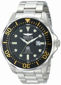 Invicta Black Dial Stainless Steel Watch #14654 (Men Watch)