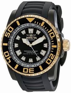 Invicta Pro Diver Quartz Analog Black Polyurethane Watch # 14668 (Men Watch)