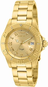 Invicta Gold Dial Stainless Band Watch #14719 (Women Watch)