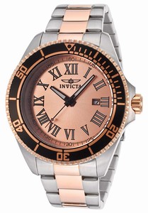 Invicta Pro Diver Quartz Analog Date Rose Gold Dial Stainless Steel Watch # 15001 (Men Watch)
