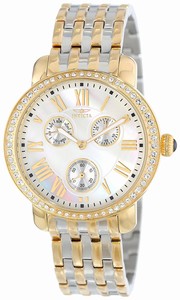 Invicta White Dial Stainless Steel Band Watch #15010 (Women Watch)