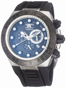 Invicta Subaqua Quartz Chronograph Date Black Silicone Watch # 1530 (Men Watch)